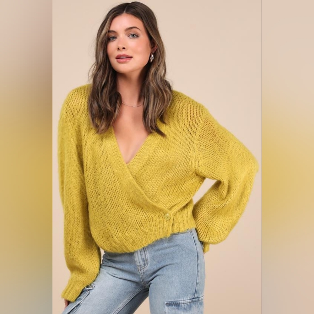 NWT Steve Madden Kyan Asymmetric Cardigan XS Cypress Green
